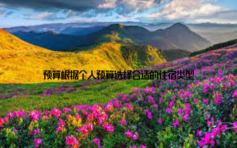 预算根据个人预算选择合适的住宿类型