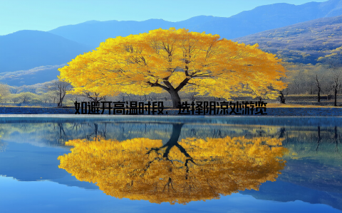 如避开高温时段, 选择阴凉处游览